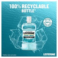 Listerine Zero Alcohol Cool Mint Mouthwash 500ml