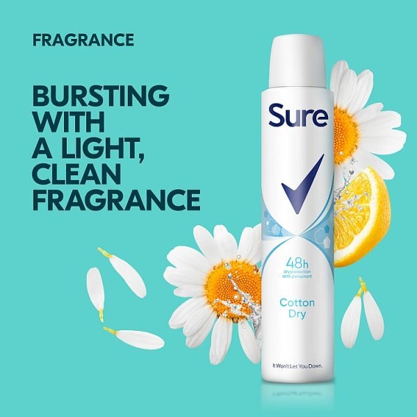 Sure Cotton Dry Anti-Perspirant Deodorant Aerosol 150ml