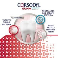 Corsodyl Gum+ Breath & Sensitivity Toothpaste Whitening 75Ml