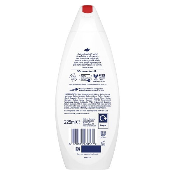 DNR Dove Silky Velvet Body Wash Shower Gel 225Ml