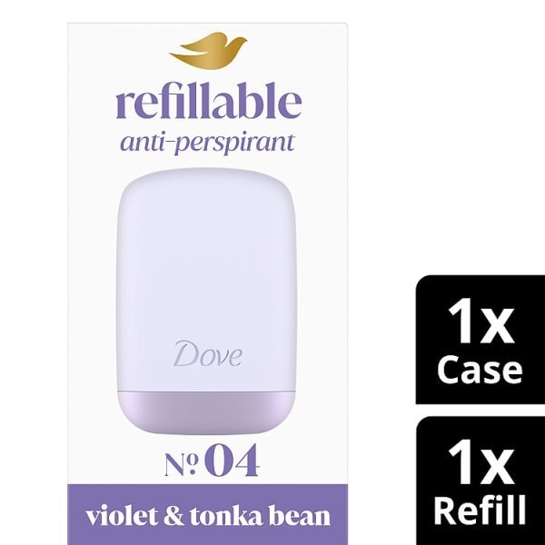 Dove Violet & Tonka Bean Anti-Perspirant Refillable Stick Deodorant Starter Kit