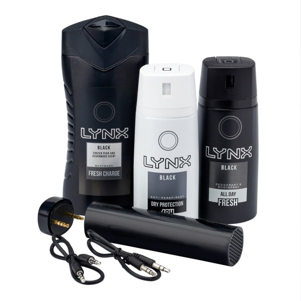 DNR Lynx Black Trio Powerbank Speaker Giftset