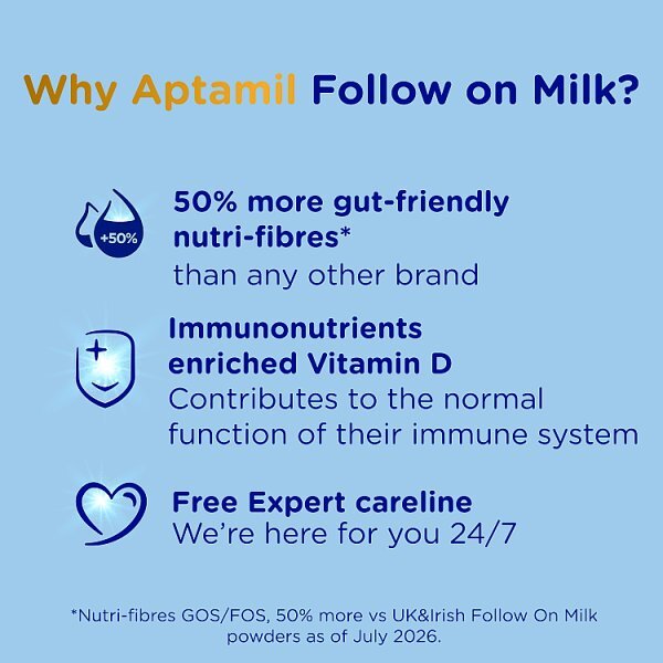 Aptamil 2 Follow On Baby Milk Formula Liquid 6-12 Mths 200ml