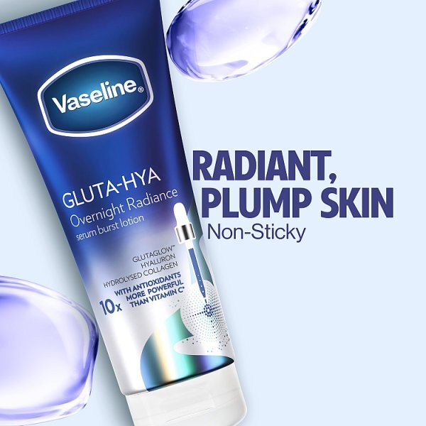 DNR Vaseline Gluta-Hya Overnight Radiance Serum Burst Lotion 200 ml