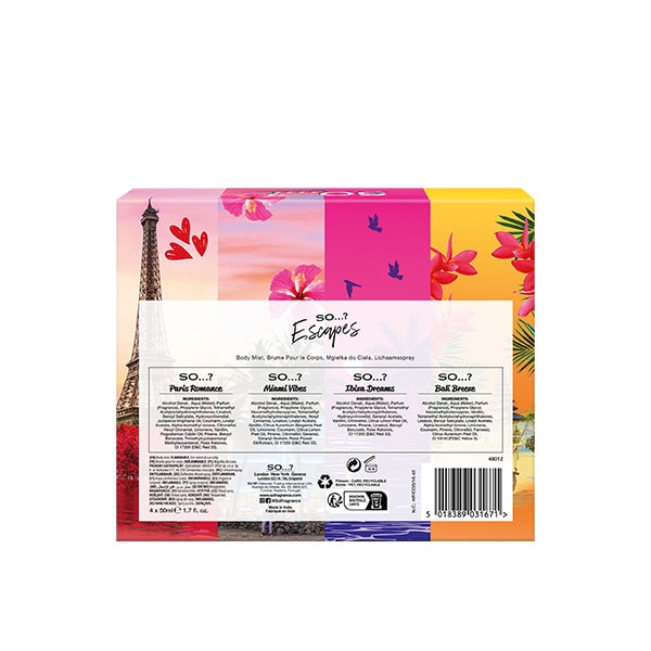 So...? Escapes Body Mist Gift Set 4 x 50ml