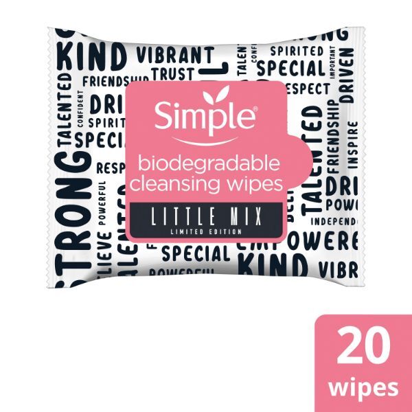 DNRAD Simple x Little Mix Biodegradable Face Wipes 20 PC