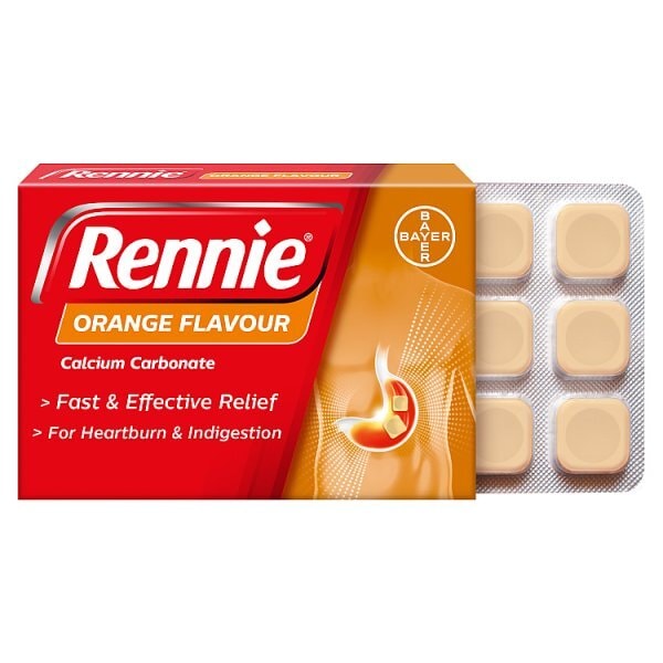 Rennie Orange Heartburn & Indigestion Relief 72 Tablets