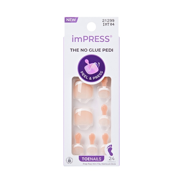 KISS IMPRESS TOENAILS BLANC CHIC