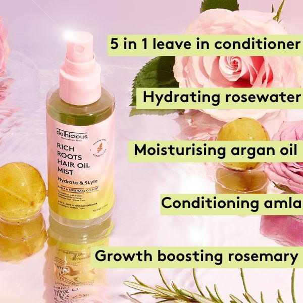 Delhicious Rich Roots 5-In-1 Leave In Hair Oil Mist 75Ml