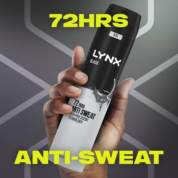 Lynx XXL Black 72hour Anti-Perspirant Deodorant Spray 250 ml