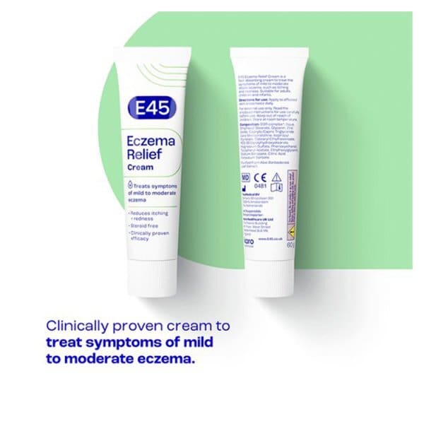 E45 Eczema Relief Emollient Cream To Repair & Soothe 60Ml