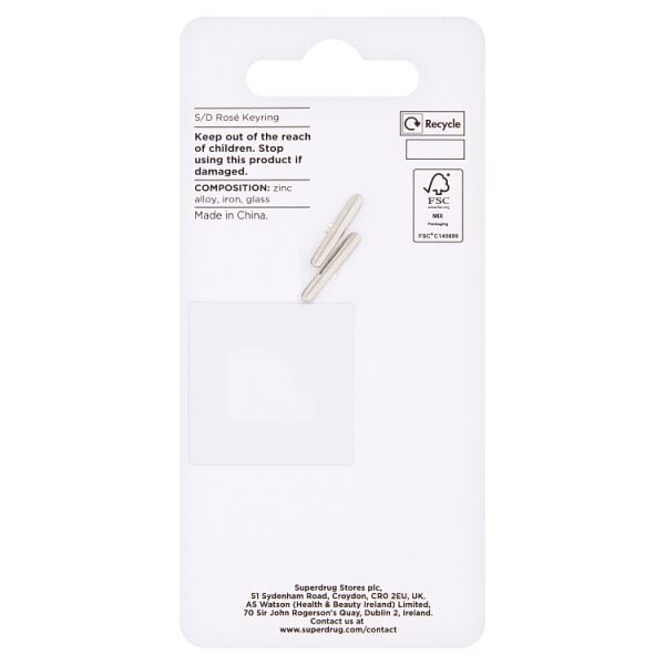 Superdrug Rose Keyring