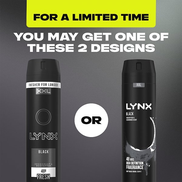 Lynx Black Aerosol Body Spray 250 ml