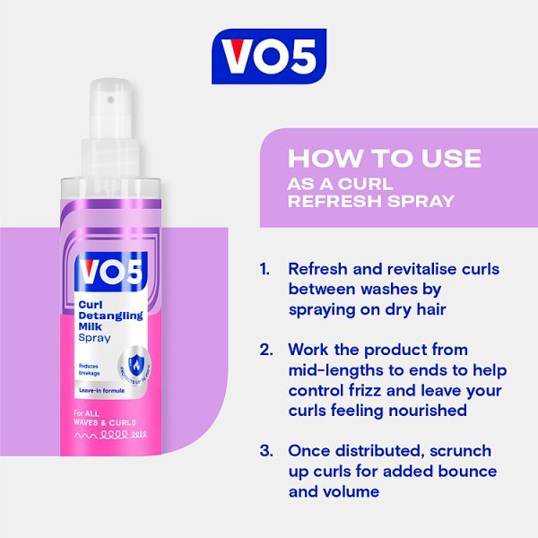 Vo5 Curl Detangling Milk Spray 200ml