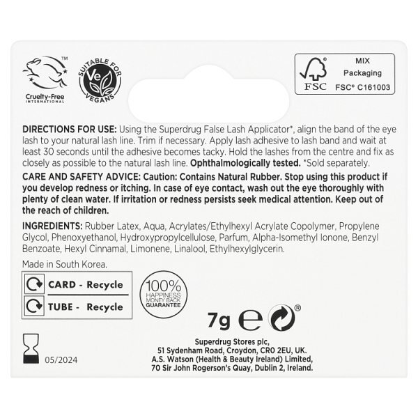 Superdrug Lash Glue White