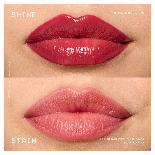 NYX Professional Makeup Lip IV Hydrating Lip Stain Gloss Blush Rush