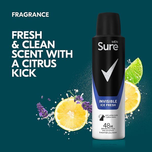 Sure Men Inv Ice Fresh Antiperspirant Deodorant 150ml