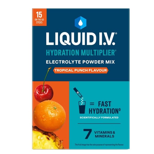 Liquid I.V. Electrolyte Powder Mix Tropical Punch 15 Sachets