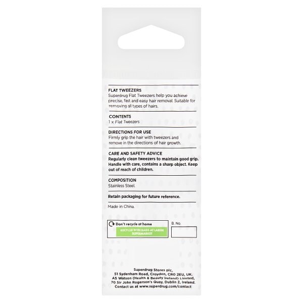 Superdrug Flat Tweezers