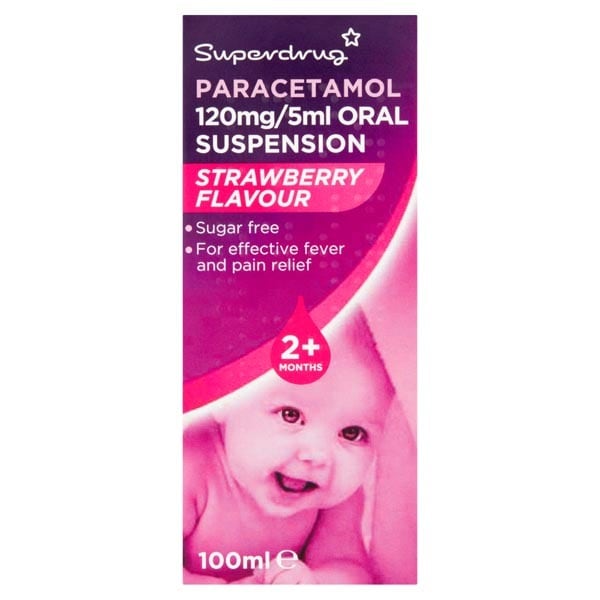 Superdrug Paracetamol Oral Suspension 120mg/5ml - 100ml