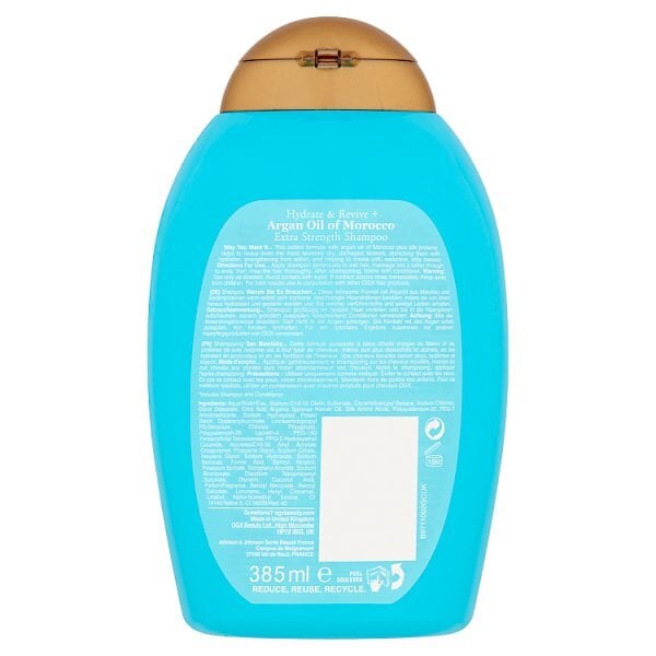 OGX Hydrate & Revive+ Argan Oil Extra Strength Shampoo 385ml