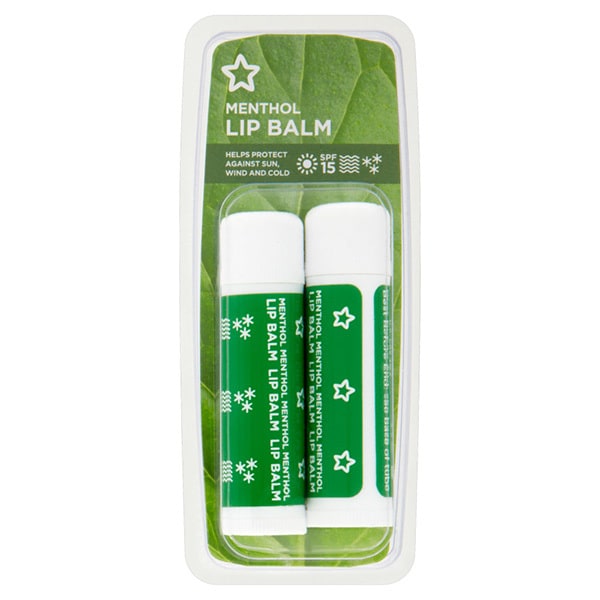 Superdrug Lip Balm Menthol 4.5g X 2