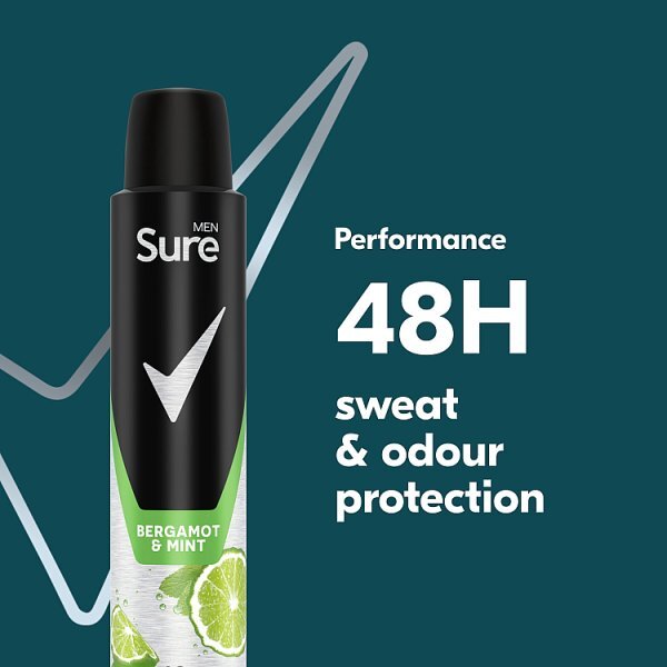 Sure Men Bergamot & Mint Anti-Perspirant Aerosol 200 ml