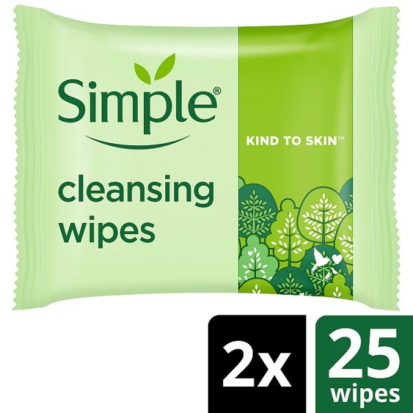 Simple Kind to Skin Bio-degradable Cleansing Wipes 50 wipes
