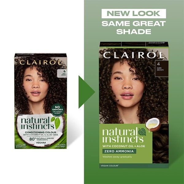 Clairol Natural Instincts Semi-Permanent Hair Dye 6A Light Cool Brown