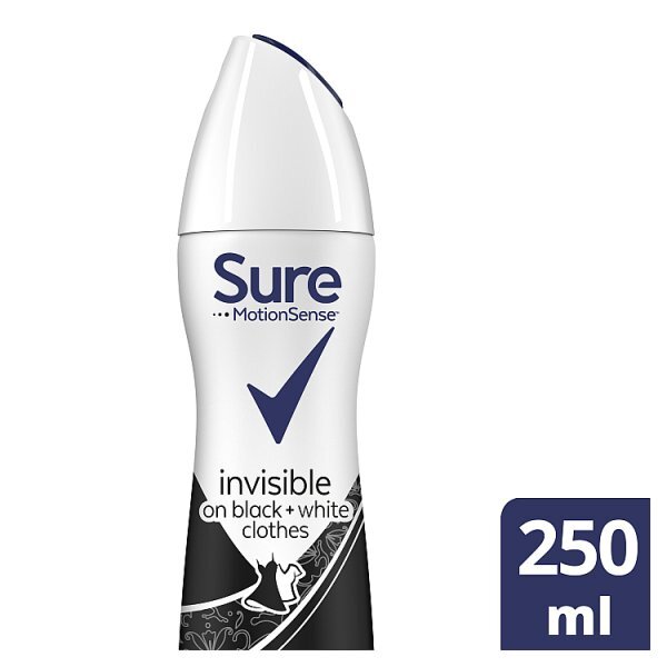 DNR Sure Aerosol Invisible on Black and White Clothes 250ml