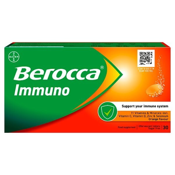 Berocca Immuno Orange Effervescent Tablets 30s