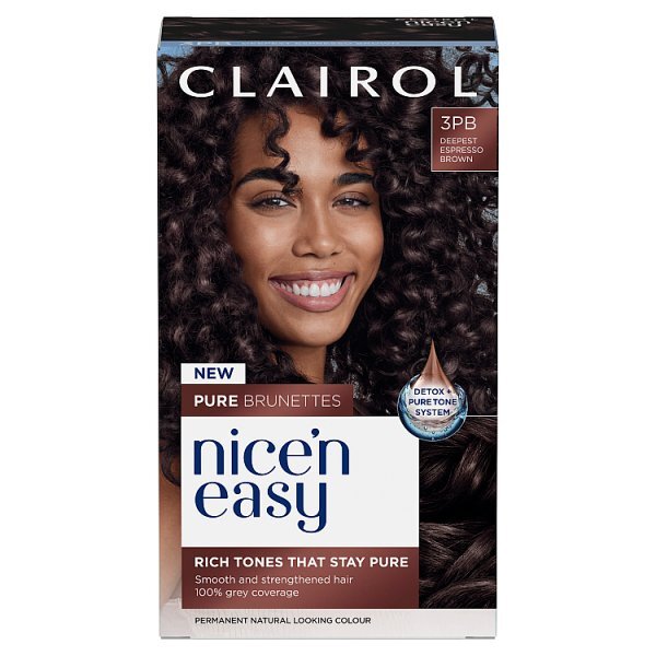 Clairol Nice'n Easy Pure Brunettes 3Pb Deepest Espresso Brwn