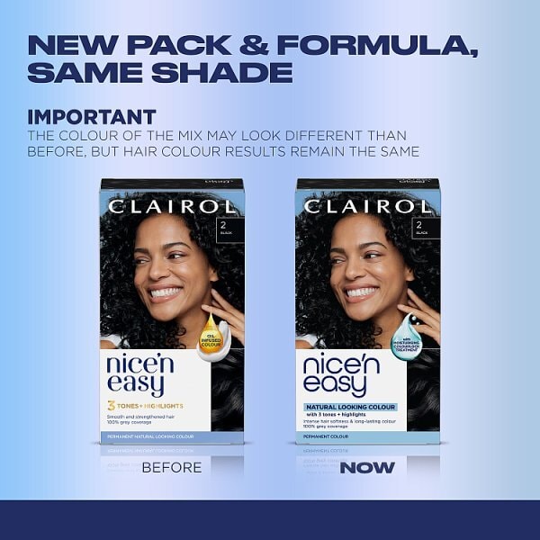 Clairol Nice'N Easy Crème Permanent Hair Dye 2 Black