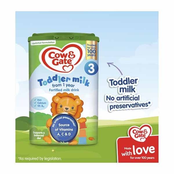 Cow & Gate 3 Toddler Milk Formula Powder 1-2 Years 800g