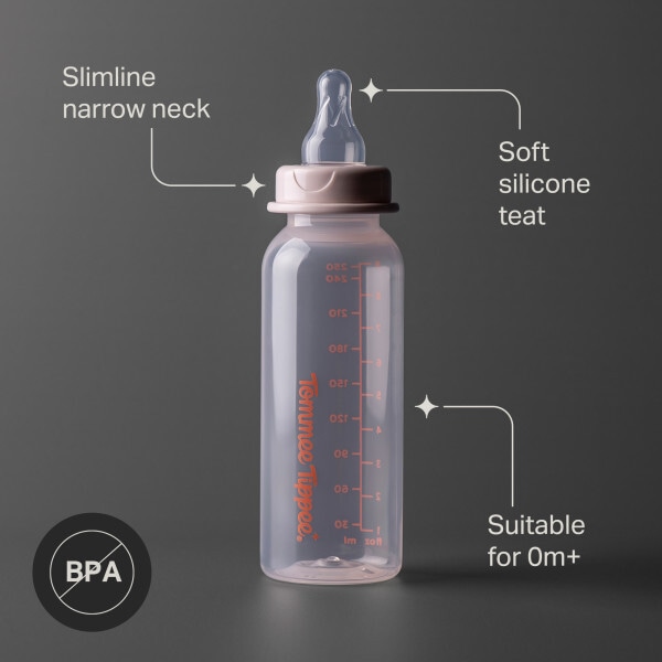 Tommee Tippee Classic Start Baby Bottles, Pack of 2, 250ml