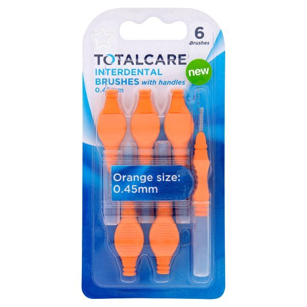 Superdrug Totalcare Interdental Orange 0.45mm Brushes x6