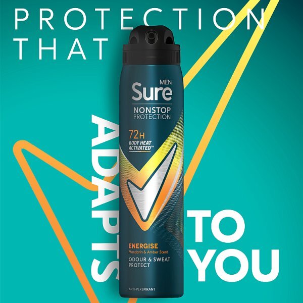 Sure Men Nonstop Protection Energise Anti-Perspirant Aerosol 250 ml