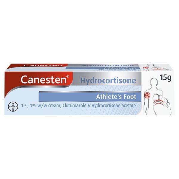 Canesten Hydrocortisone Athlete's Foot 1% w/w Cream 15g