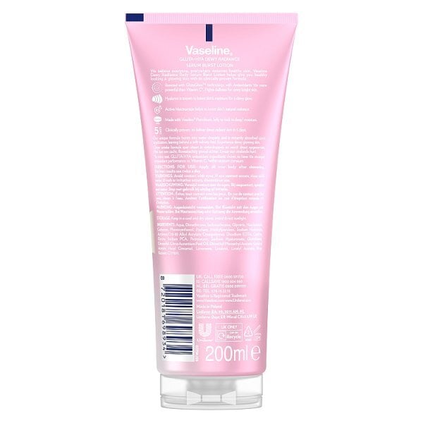 Vaseline Gluta-Hya Dewy Radiance Serum Burst Lotion 200 ml