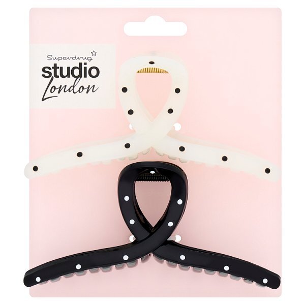 Studio London Polka Dot Claw Clips 2 Pack