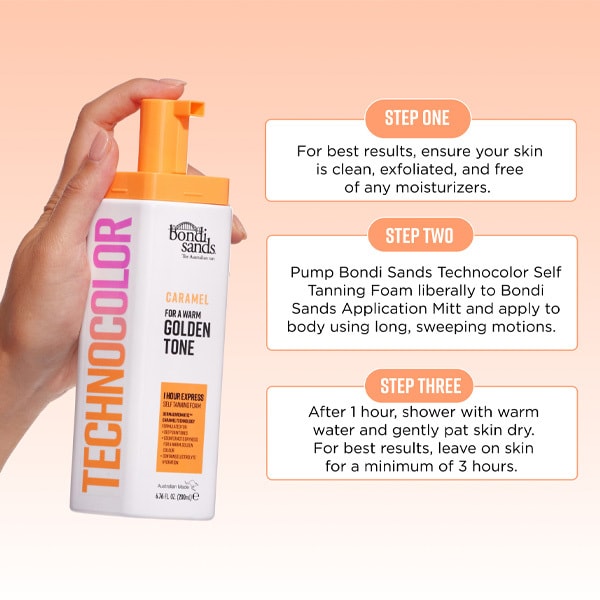 Technocolor 1 Hour Express Self Tanning Foam Caramel 200Ml