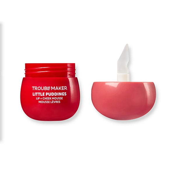 Trouble Maker Little Pudding Blurring Lip + Cheek Mousse Coral Pink