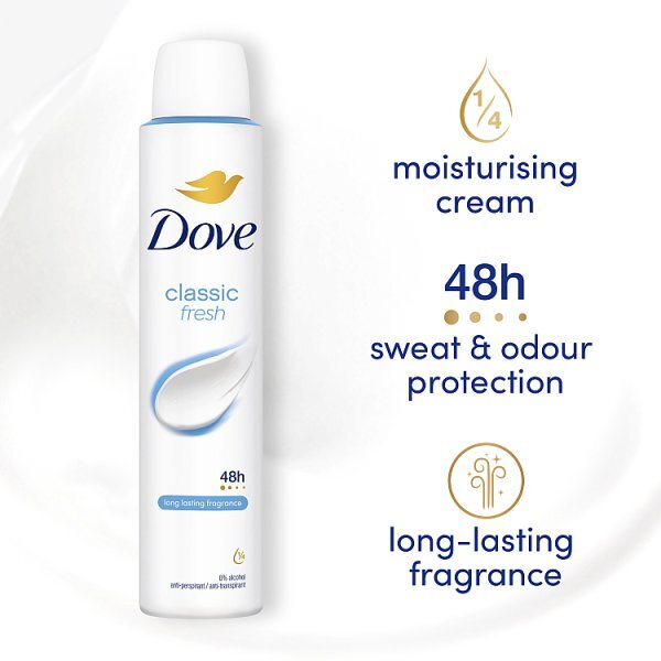 Dove Women Antiperspirant Deodorant Classic Aerosol 200ml