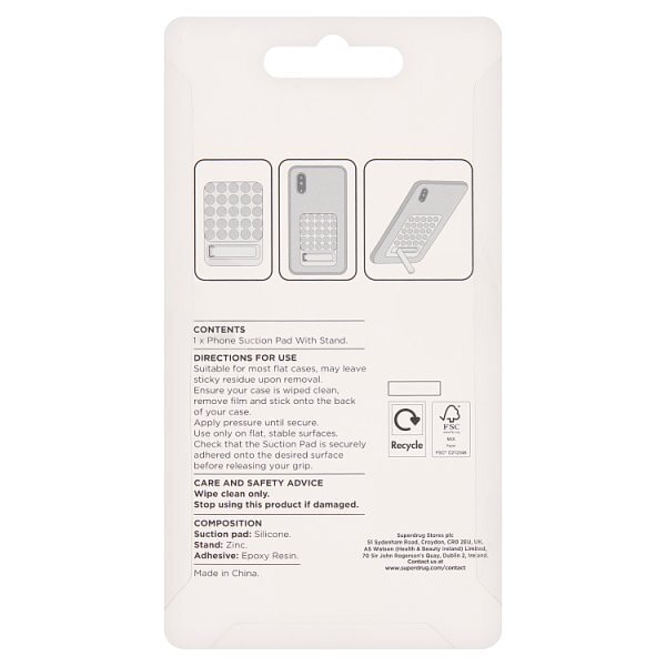Superdrug Phone Suction Pad with Stand Black