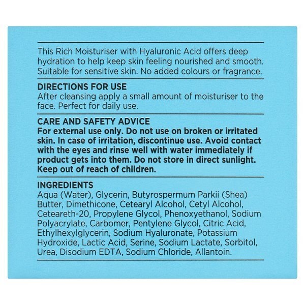Superdrug Skin Hydrate Rich Moisturiser 50ml