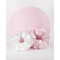 Brushworks Large Cloud Scrunchies - Pink & White