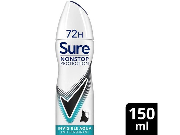 Sure Nonstop Protection Invisible Aqua Anti-Perspirant Aerosol 150 ml