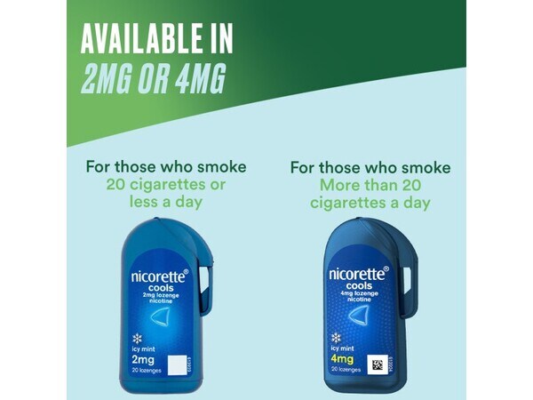 DNR Nicorette Cools 4mg Icy Mint Lozenge 80s (Stop Smoking)
