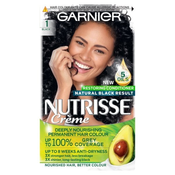 Garnier Nutrisse Permanent Hair Dye Black 1