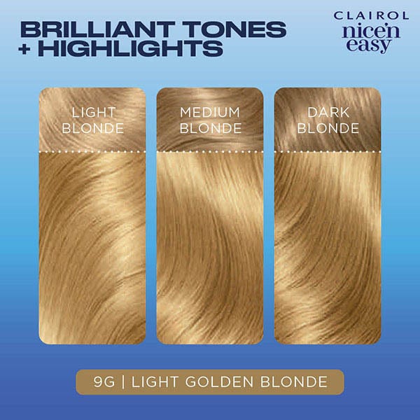 Clairol Nice'n Easy Hair Dye 9G Light Golden Blonde